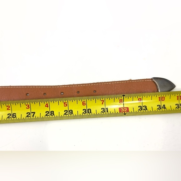 Vintage Ann Taylor Western Leather Concho Belt Womens Medium Southwest Tribal - Picture 10 of 14